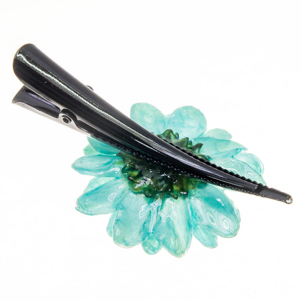 Aster Hairclip - Teal Green