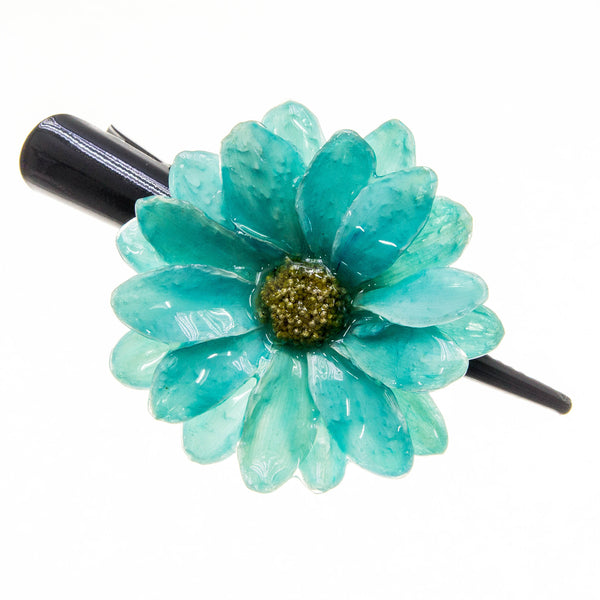 Aster Hairclip - Teal Green