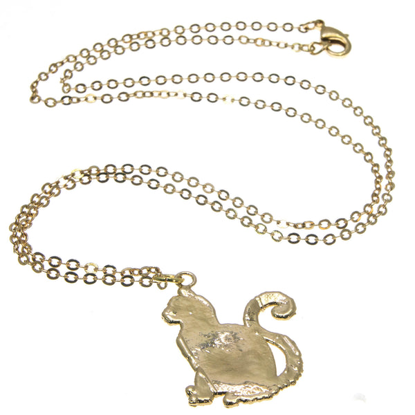 Gold Cat Pendant