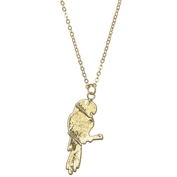 Gold Parrot Pendant