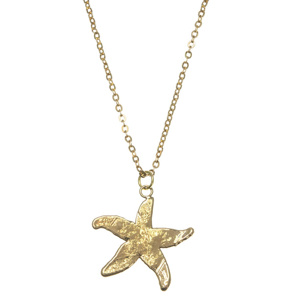 Gold Starfish Pendant