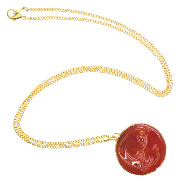 Rose Petal Pendant - Red