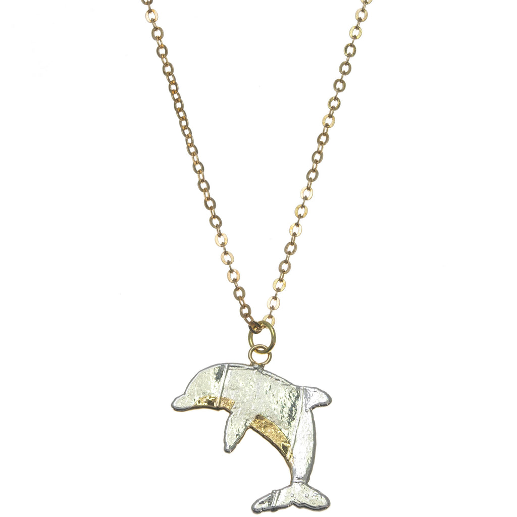 Silver Back Dolphin Pendant