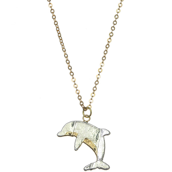 Silver Back Dolphin Pendant