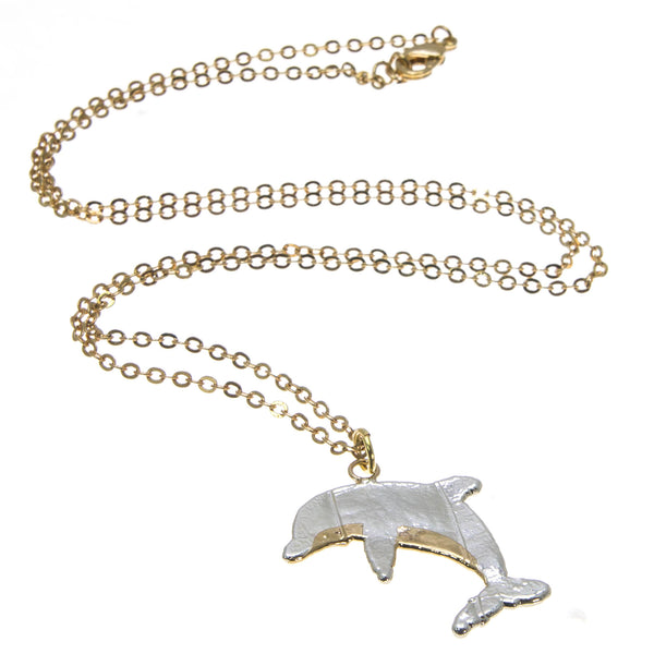 Silver Back Dolphin Pendant