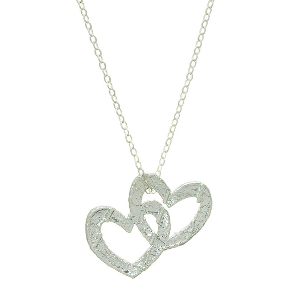 Silver Double Heart Pendant